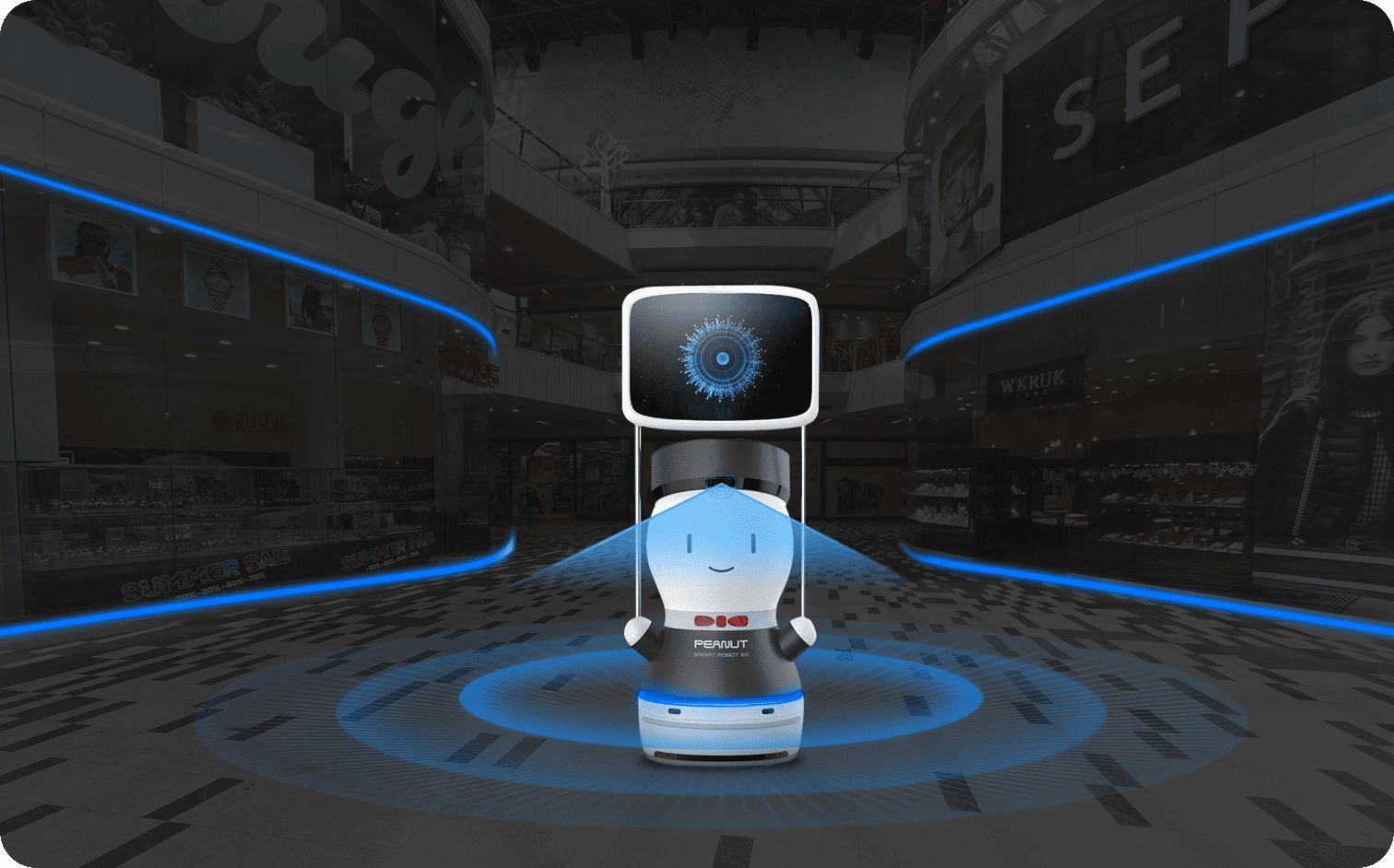 Robot phục vụ tự động di chuyển, nhận lệnh và hỗ trợ khách hàng