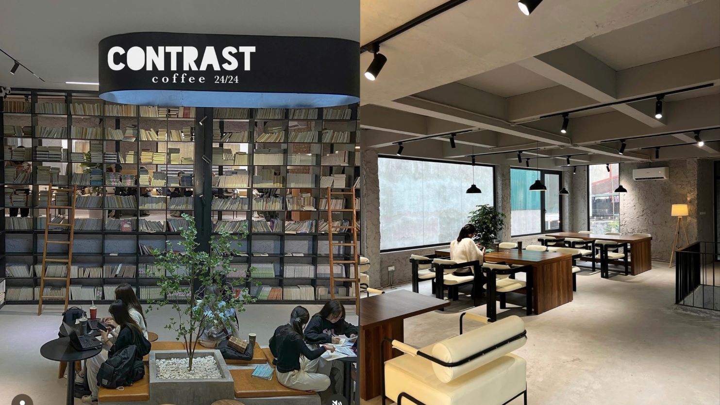 Contrast Coffee là điểm đến lý tưởng dành cho những "cú đêm" tại Cầu Giấy khi phục vụ xuyên suốt 24 giờ mỗi ngày