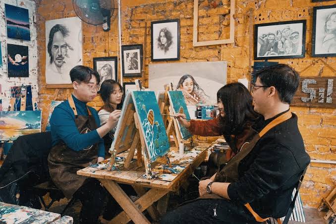 Cheapie Coffee & Art là điểm đến quen thuộc của những người yêu hội họa nhưng chưa có nhiều kinh nghiệm