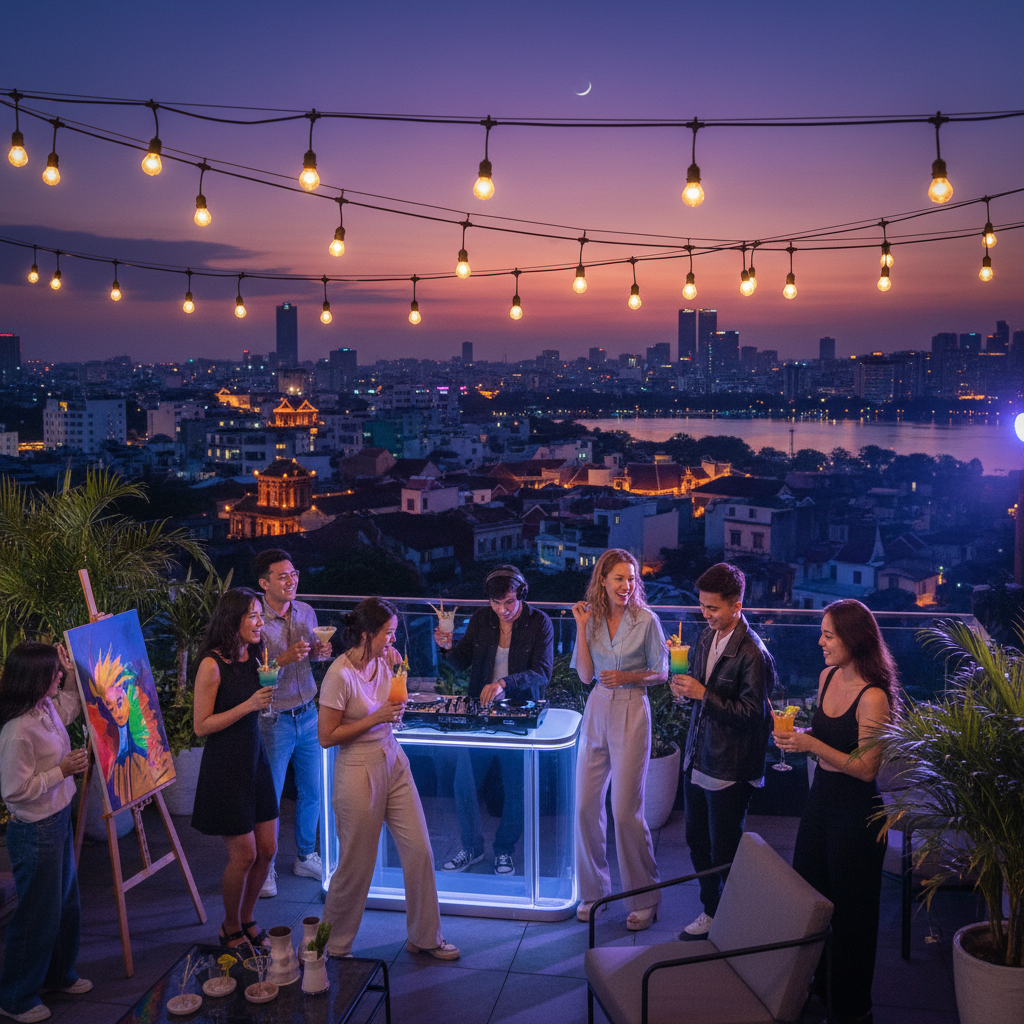 Top 10 Rooftop Bar Hà Nội View Đỉnh Cho Team Sống Ảo Và Hẹn Hò