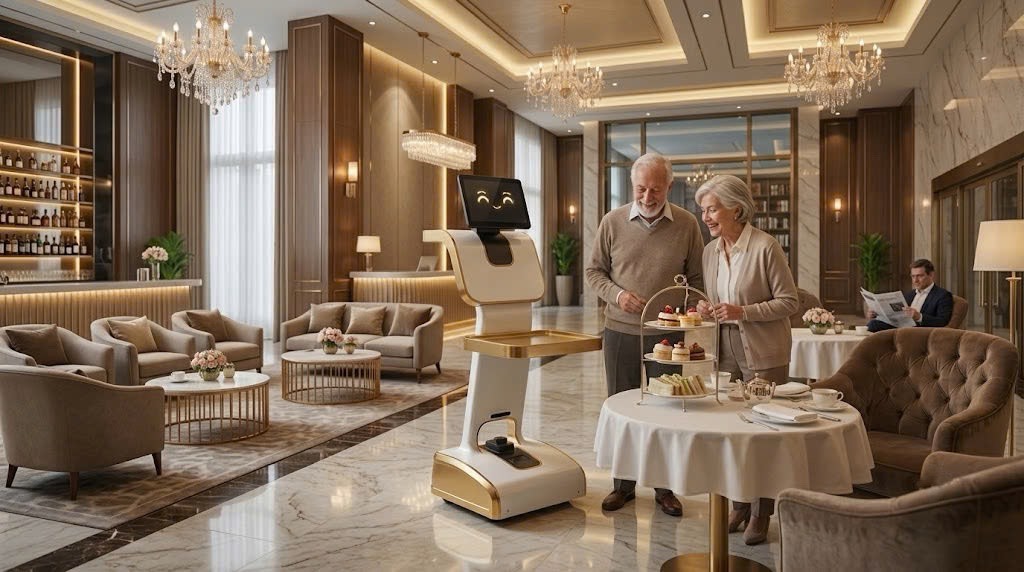 Robot AI trong khách sạn  -  Nguồn: Bytehome