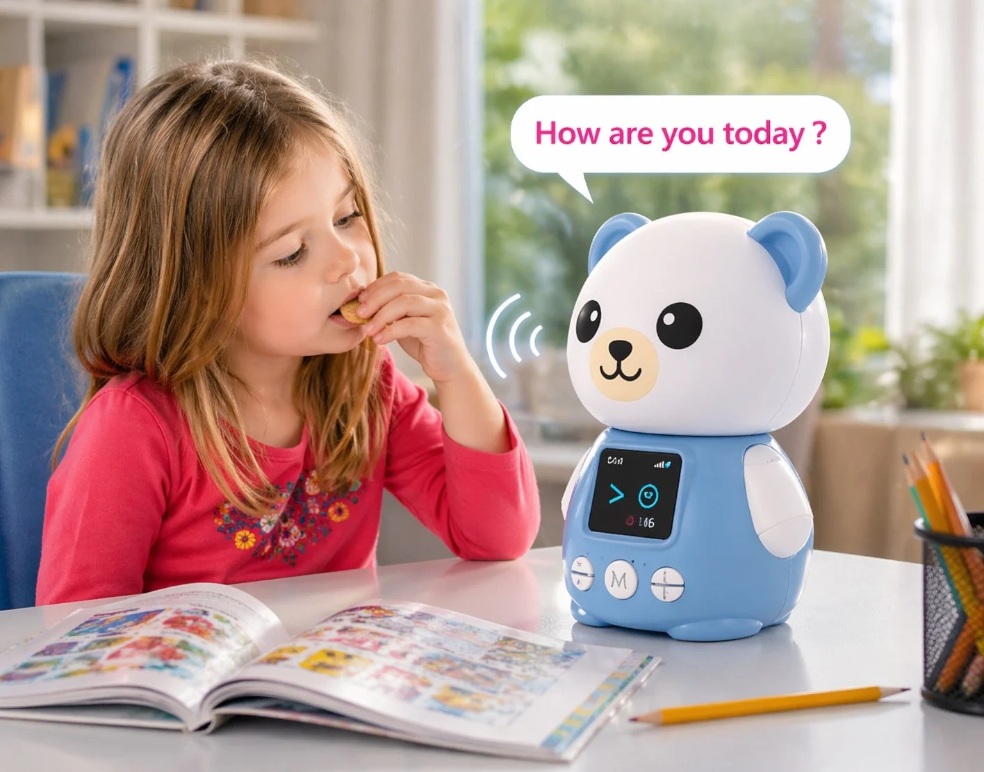 Robot Luma tạo ra một môi trường giao tiếp thân thiện, nơi trẻ có thể thoải mái luyện tập