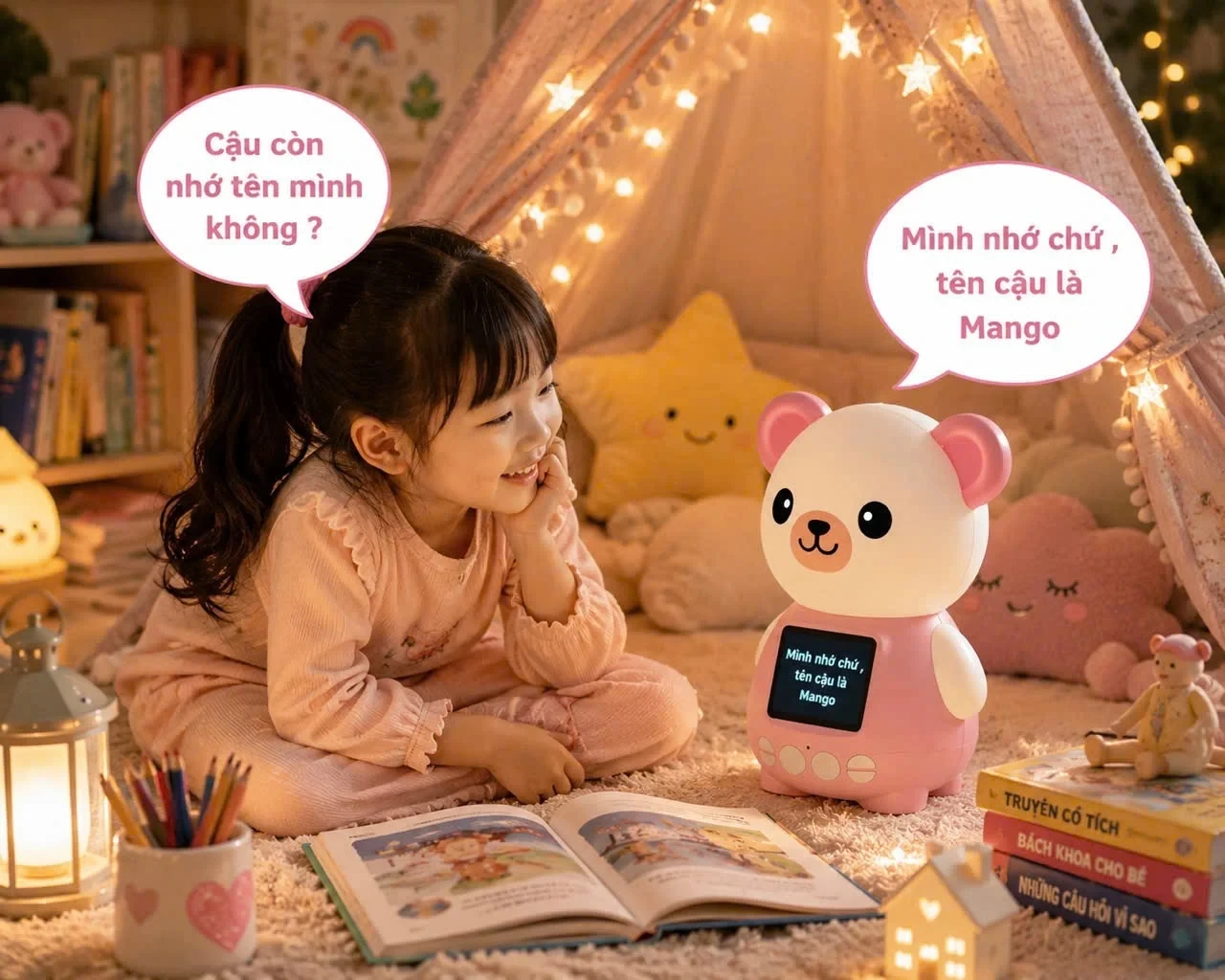 Không giống những lớp học cố định về thời gian, Robot Luma luôn sẵn sàng tương tác bất cứ khi nào trẻ muốn học.