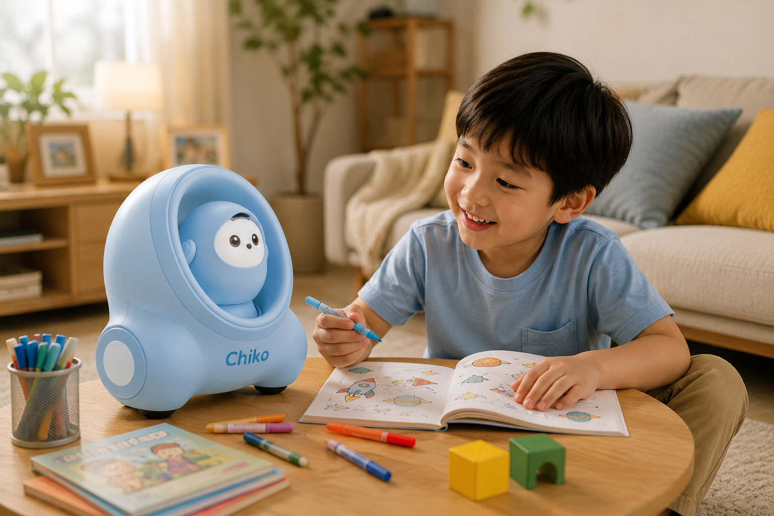 Robot Chiko hỗ trợ bé duy trì nề nếp học tập tại nhà